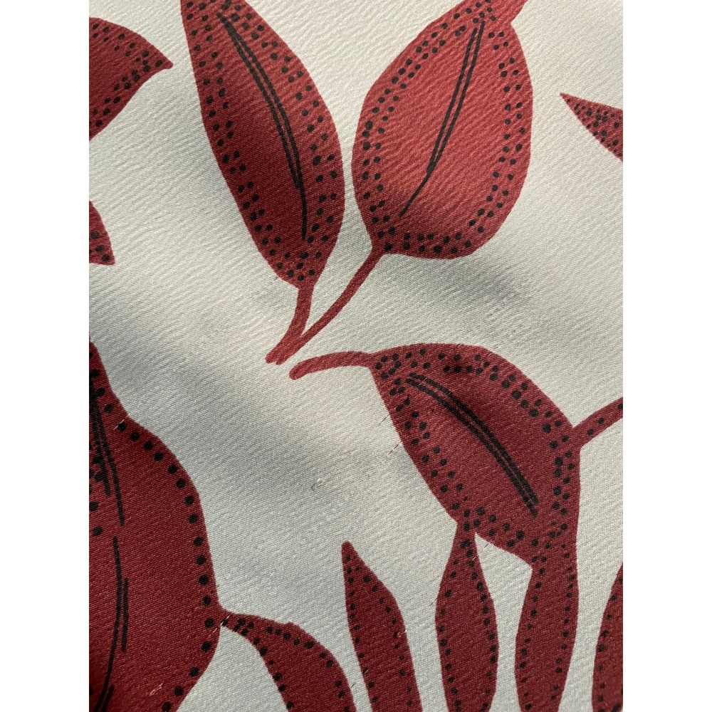 Anthropologie Maxi Slip Dress Size 1X Mint Green Brown Botanical Satin Leg Slit - Picture 14 of 14